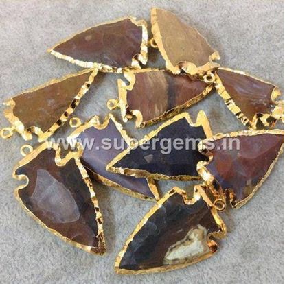 Picture of gemstone arrowhead pendant