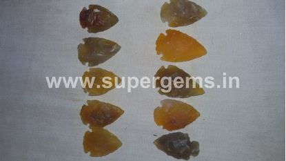 Picture of carnelian arrowheads