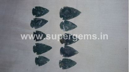 Picture of moss agate arrowheads