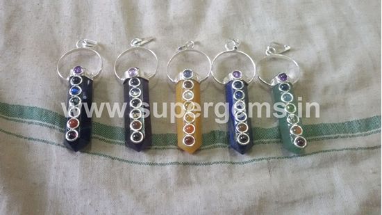 Picture of mix colour bridg 7 chakra pendant