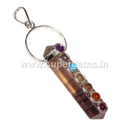 Picture of multi flourite 7 chakra bridge pendant