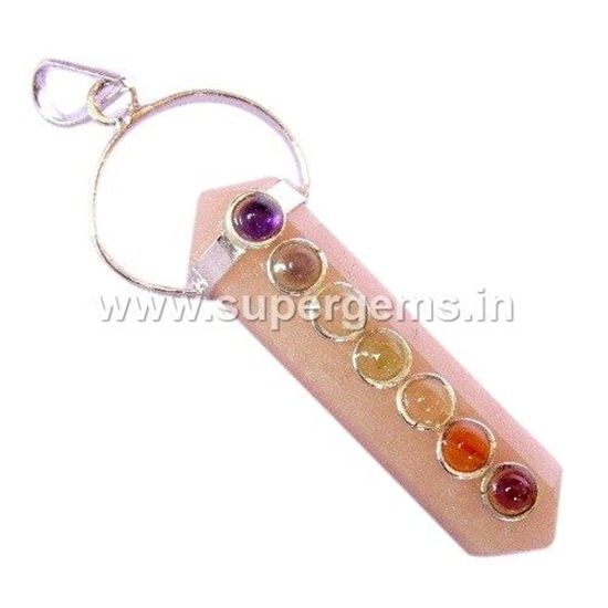 Picture of red aventurine 7 chakra bridge pendant