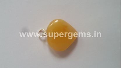 Picture of yellow aventurine heart pendant
