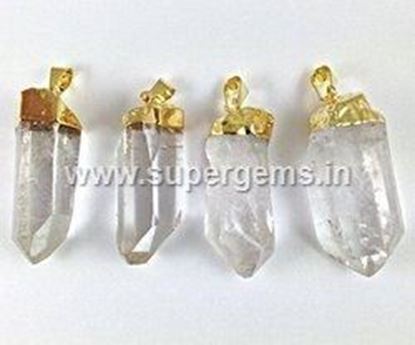 Picture of Natural quartz  pencil pendants