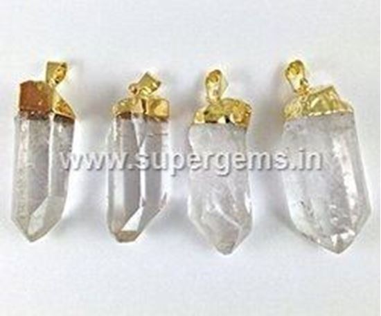 Picture of Natural quartz  pencil pendants