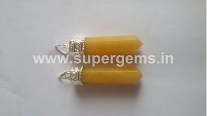 Picture of yellow aventurine pencil pendant