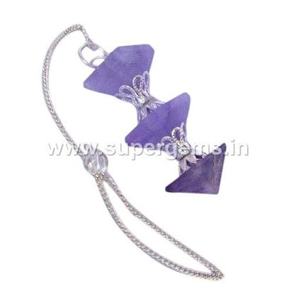 Picture of amethyst 3 pyramid pendulums
