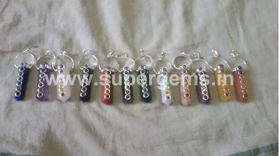 Picture of 7 chakra bridge double point pencil pendants