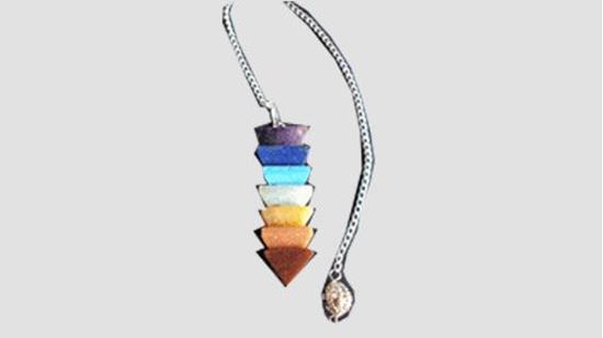 Picture of 7 chakra pyramid pendulums,