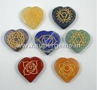 Picture of 7 chakra reiki heart shape