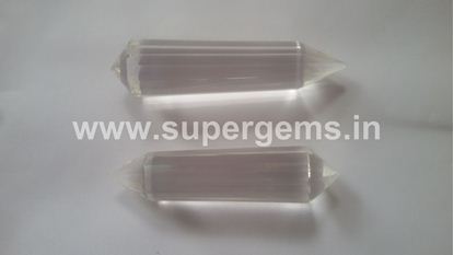 Picture of double point clear quartz pencil point