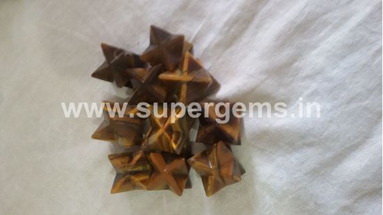 Picture of tiger eye merkaba star