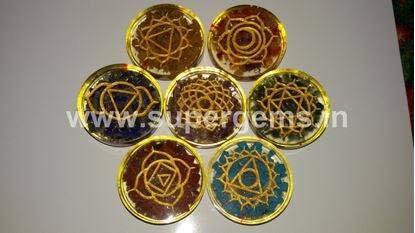 Picture of 7 chakra orgone round reiki set