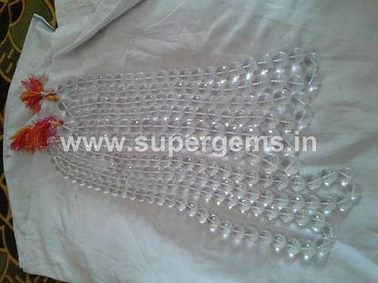 Picture of sphatik diomond cut mala