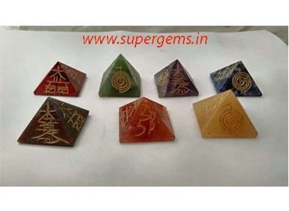 Picture of 7 chakra usai reiki  pyramid set