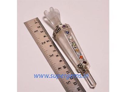 Picture of clear quartz angel 7 chakra stick