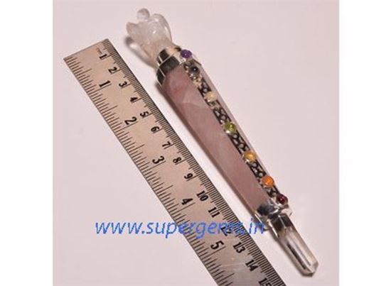 Picture of rose quartz angel stick