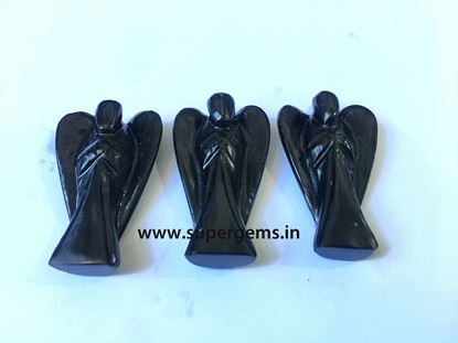 Picture of black agate angels