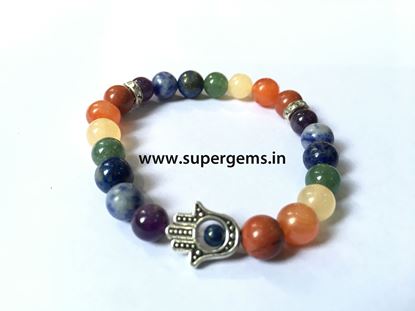 Picture of natural chakra handcharm bracelet