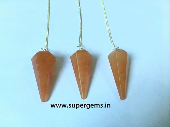 Picture of red aventurine pendulums
