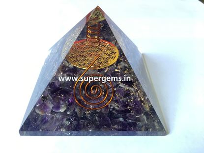 Picture of amethyst flower of life orgone pyramid