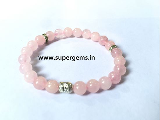 Picture of rose quartz buddha bracelet