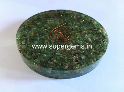 Picture of Green jade orgonite coaster 