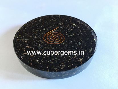 Picture of Black tourmaline orgonite coaster 