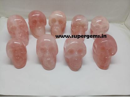 Picture of rose quartz skull 2 inch