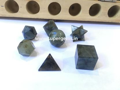 Picture of 7 piece labradorite geometry set