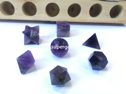 Picture of 7 piece amethyst geomatry set.