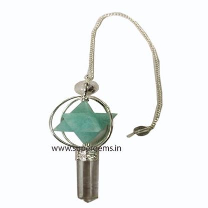 Picture of amazonite merkaba  3 piece pendulum