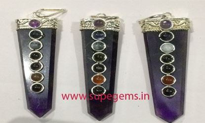 Picture of AMETHYST CHAKRA FLAT PENCIL PENDNAT