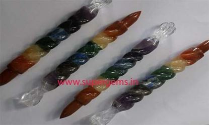 Picture of CHAKRA BONDED CLEAR QUARTZ ANGEL STICK