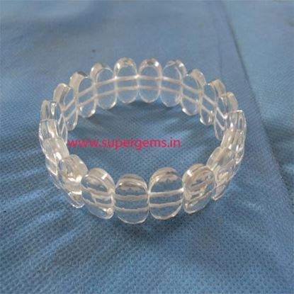 Picture of clear quartz diomond cutting bracelet