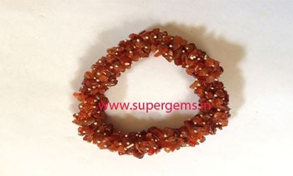 Picture of red carnealin chips art braclete
