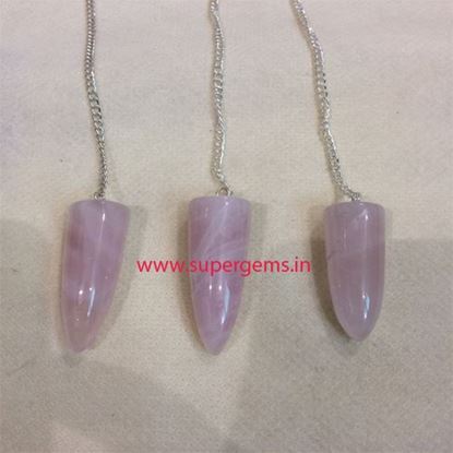 Picture of ROSE QUARTZ BULLET PENDULUM
