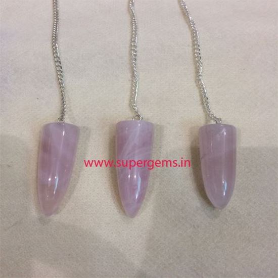 Picture of ROSE QUARTZ BULLET PENDULUM
