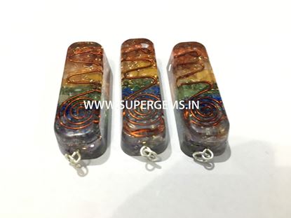 Picture of chakra choclate shape orgonite pendants