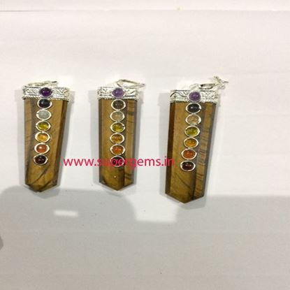 Picture of TIGER EYE CHAKRA FLAT PENCIL PENDNAT