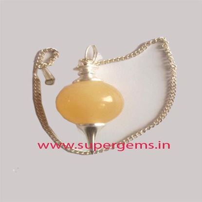 Picture of yellow aventurine ball ppendulums