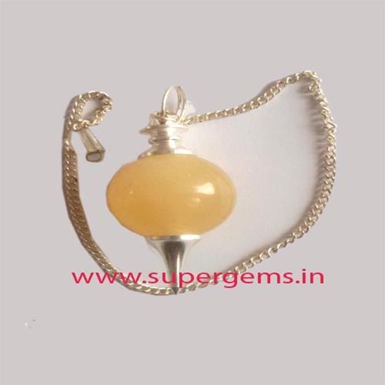 Picture of yellow aventurine ball ppendulums