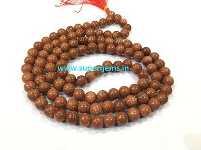 Picture of red goldstone mala 