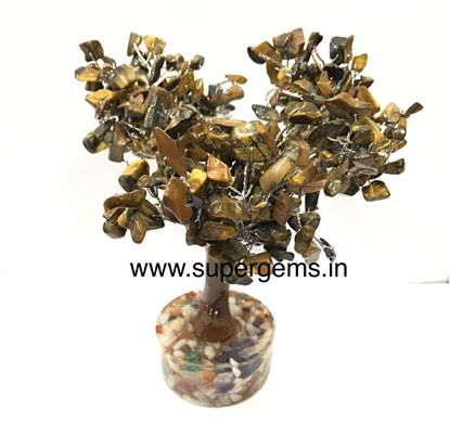 Picture of tiger eye 300 stone orgonite base tree