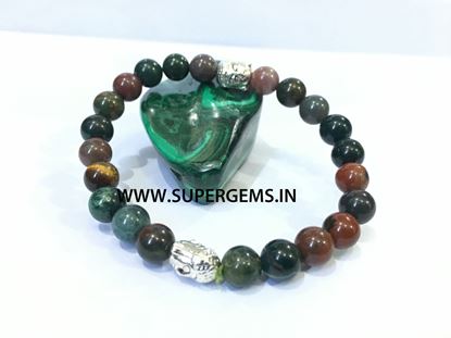 Picture of blood stone buddha bracelet