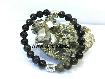 Picture of gold obsidian bracelet