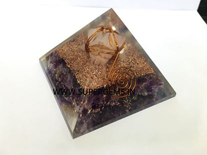 Picture of amethyst rose quartz merkaba point orgone pyramid