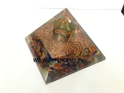 Picture of multi crystal green aventuine merkaba point orgone pyramid