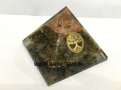 Picture of labradorite tree of life orgone pyramid
