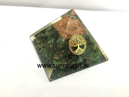 Picture of green aventurine tree of life orgone pyramid